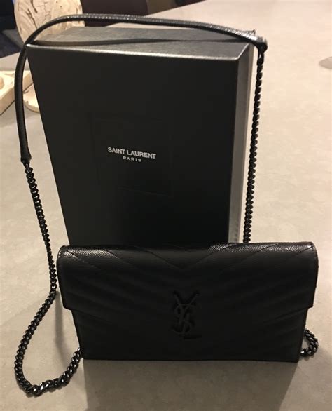 saint laurent mini ysl wallet on chain in smooth leather|Saint Laurent Mini YSL Wallet On Chain in Smooth Leather.